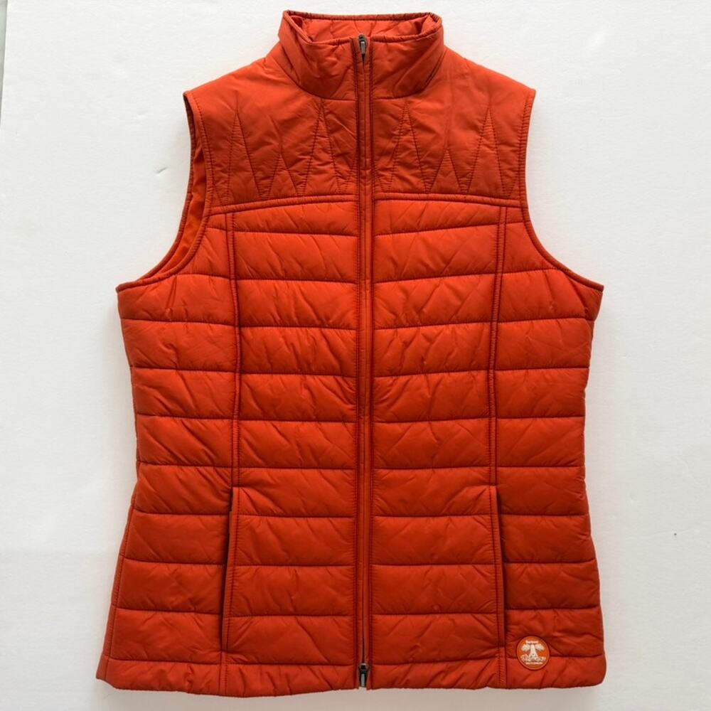 Barbour Ladies Shillhope Gilet Vest Size US 6 UK 10 Coral Orange Red Puffer